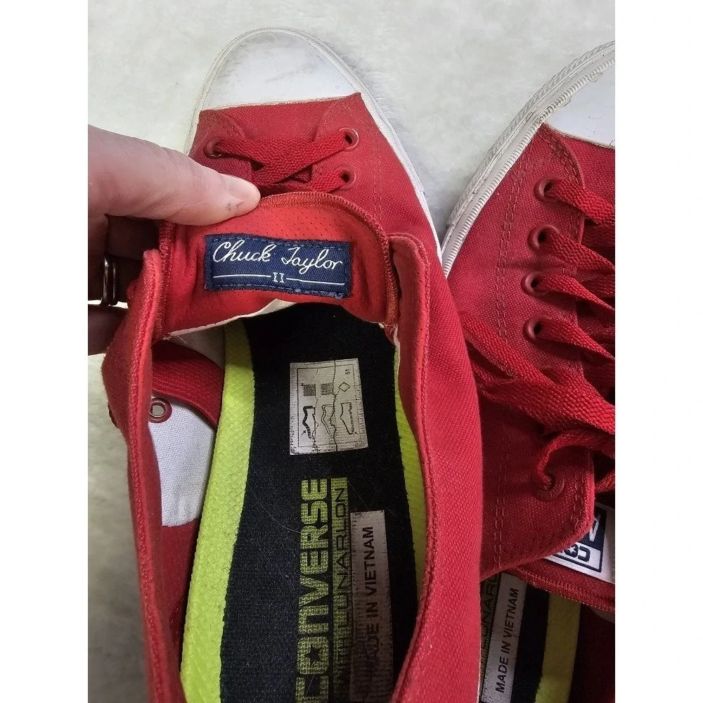 Converse All Star Mens Size 10 Red Canvas Sneakers - Picture 10 of 10